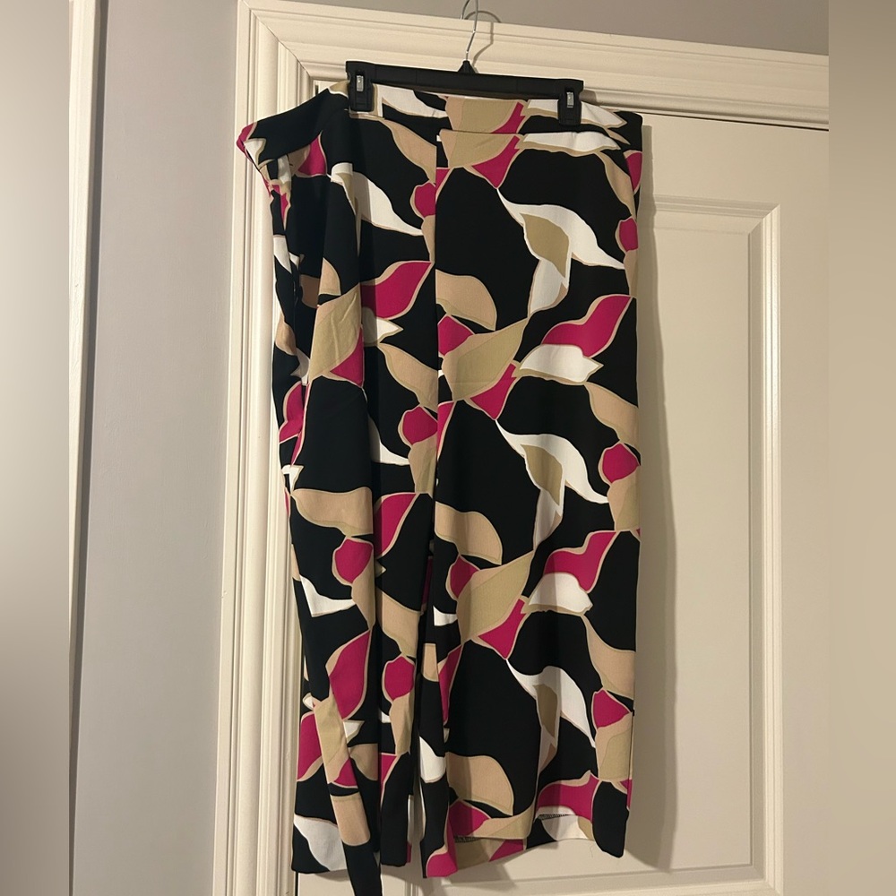 Nine West Wide Leg Pull On Pants Womens Plus 2x